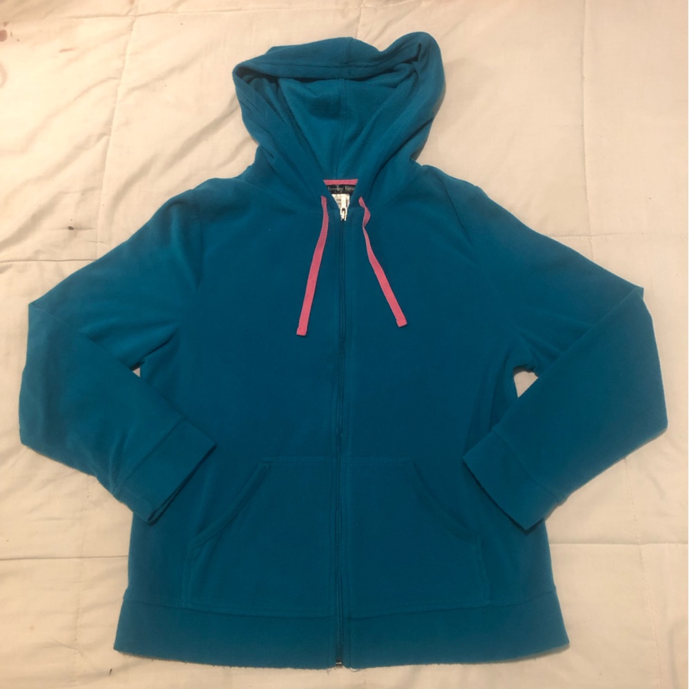 3/20$ Jasmine Rose - Blue Hooded Zip Up Sweater